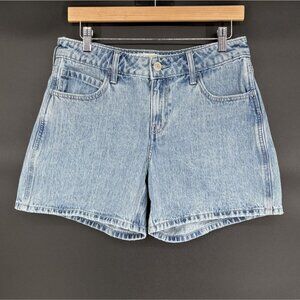 Hollister Women's Low-Rise 5" Baggy Denim Shorts 4 Light Wash Summer Beach